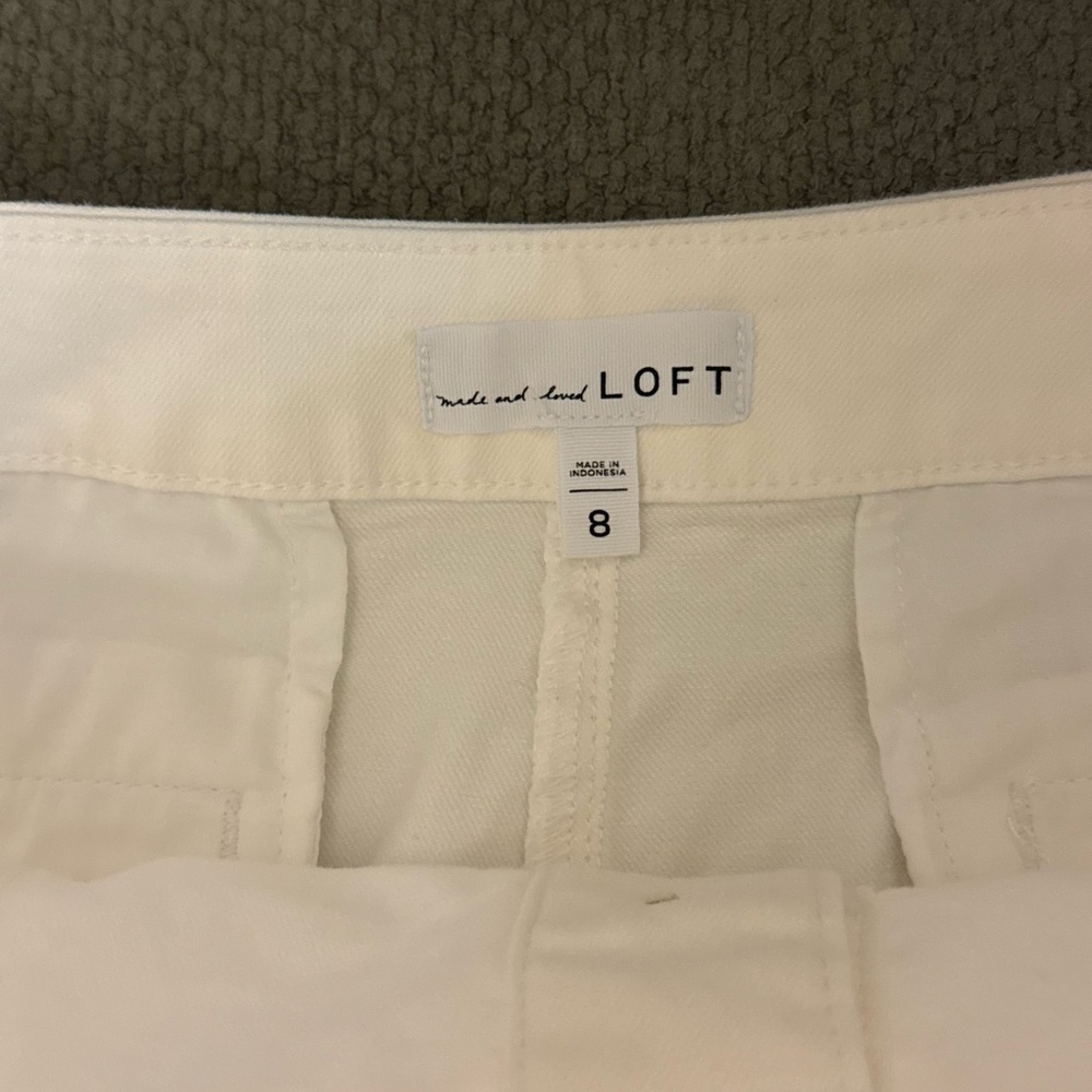 LOFT Cream Button-Up Mini Skirt - Picture 3 of 3